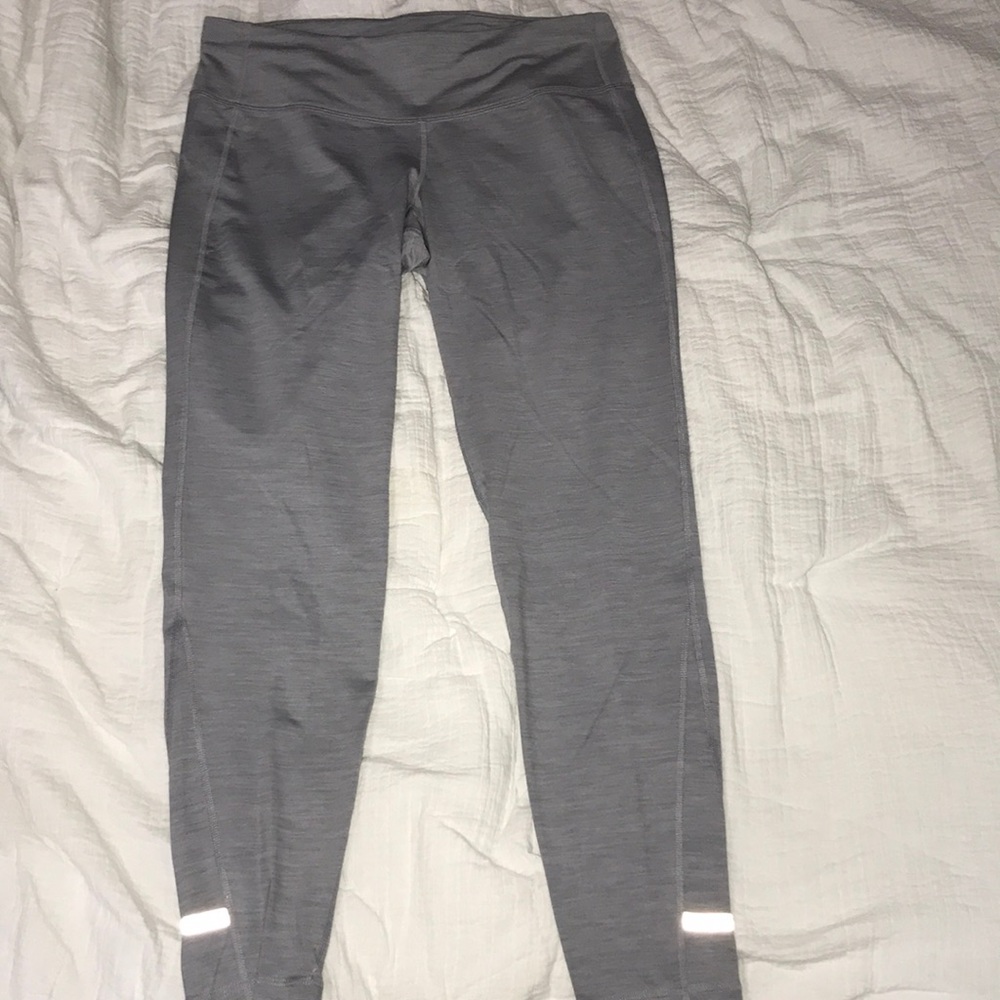 Gray workout/running leggings